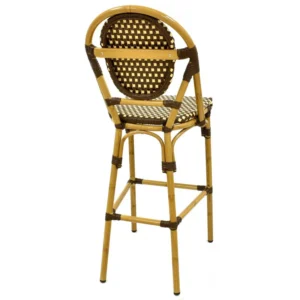 mobiliario-contract-taburete alania aluminio ratan marron y crema 4 4